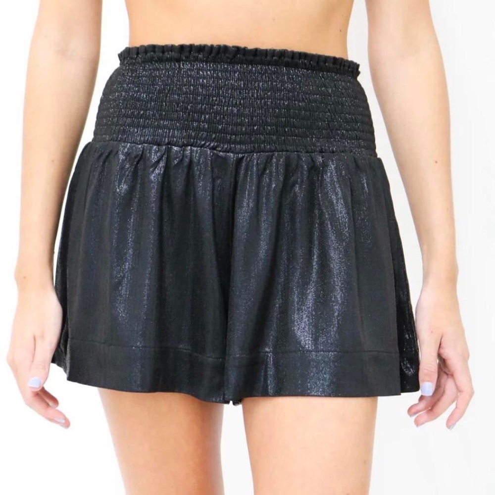 Black Queen of Sparkles Swing Shorts